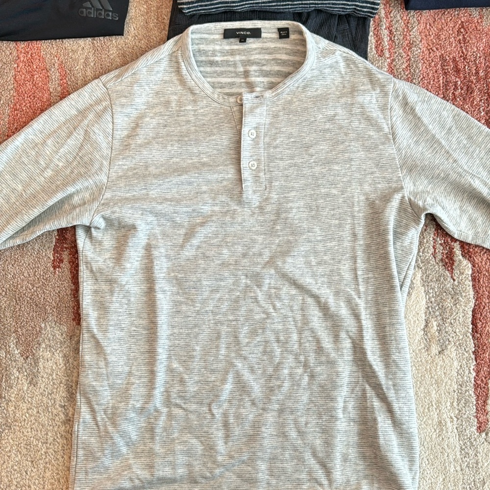 Vince Crew Neck Knit Sweater Navy Mens XS